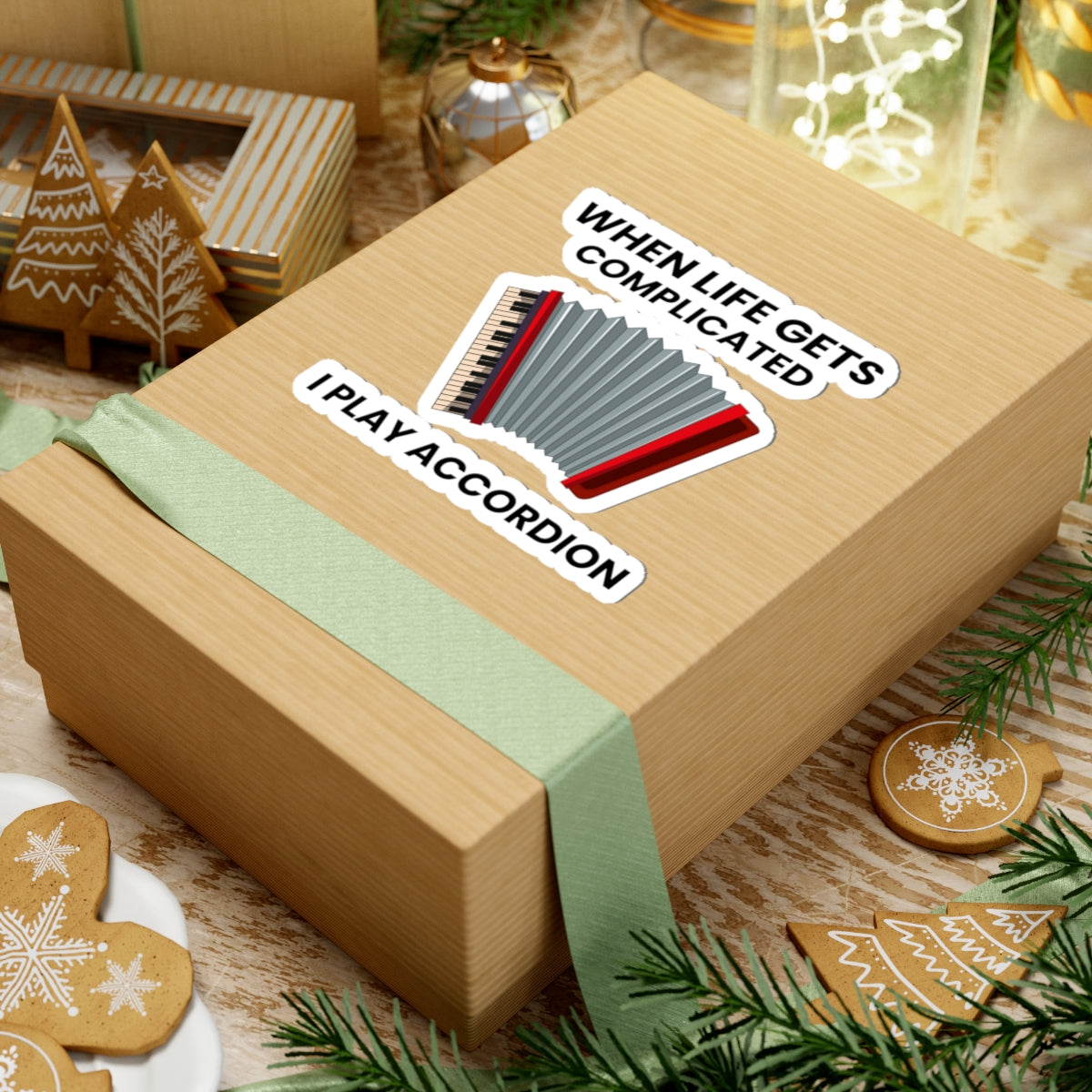 Accordion Humor Sticker - Motivational Vinyl Decal for Musicians & Music Lovers