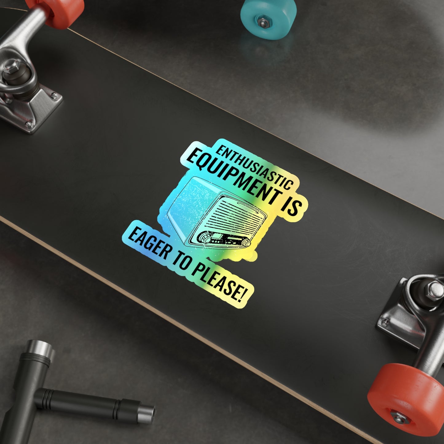 Amateur Ham Radio Operator Stickers Holographic Vinyl Decal - Radio Gear & Shack Enthusiast