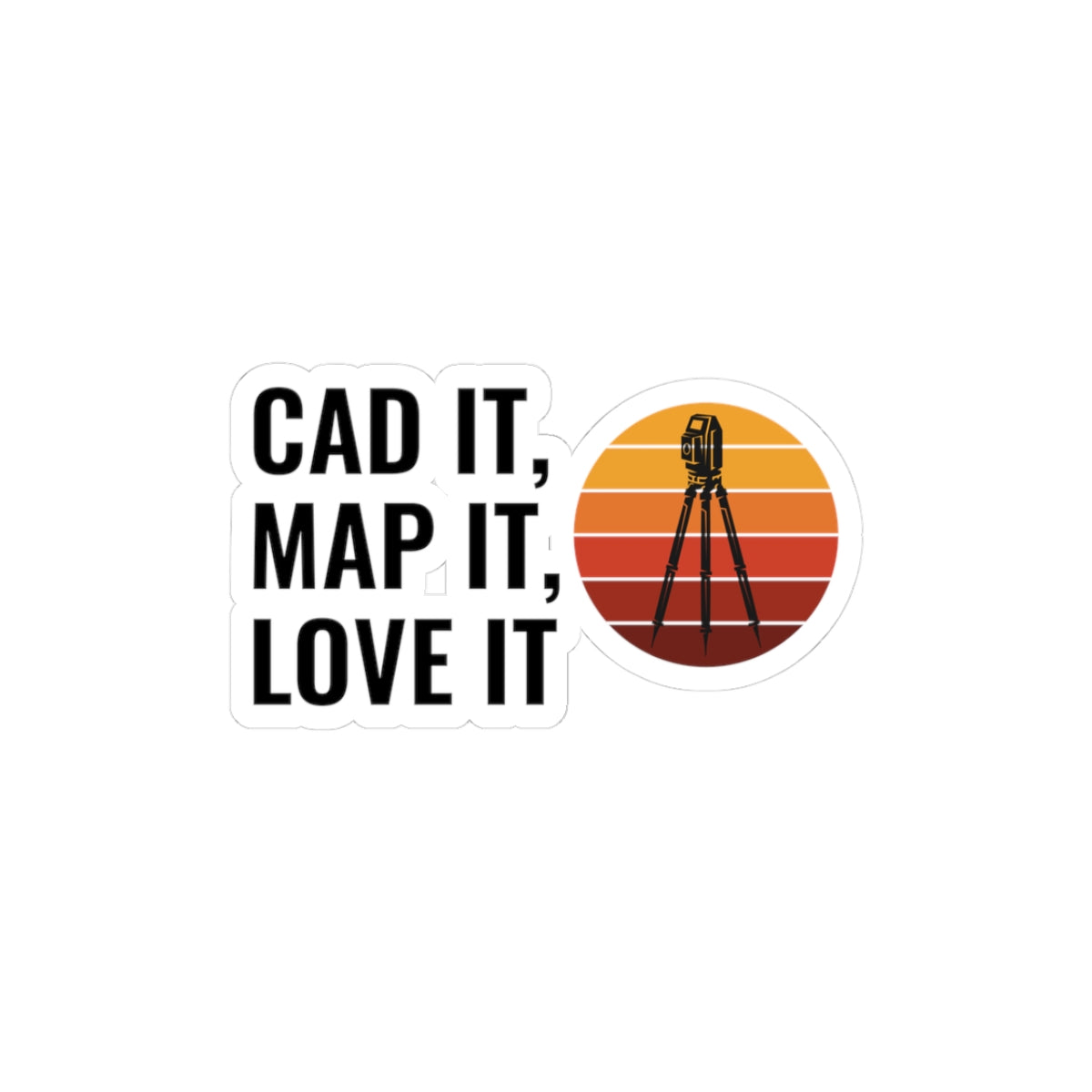 Mapping Passion Sticker - CAD to GIS Vinyl Decal for Geospatial Designers