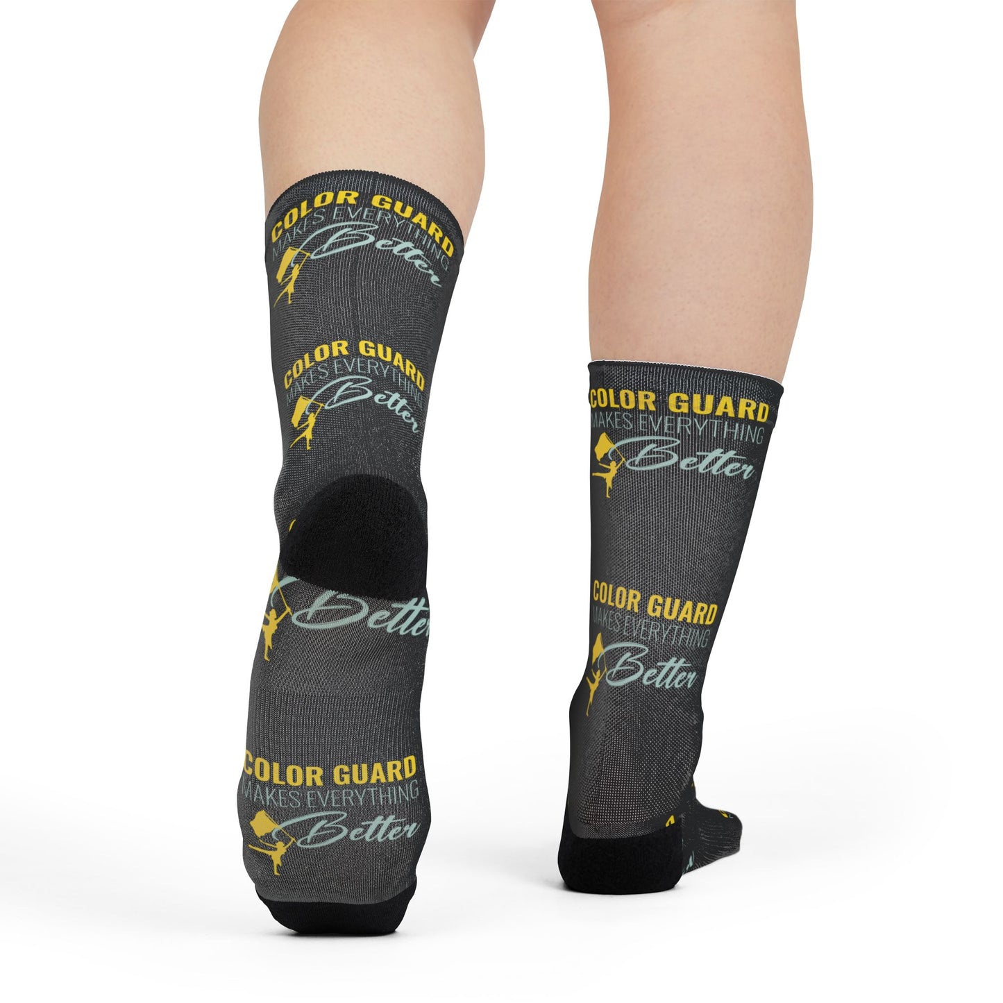 Color Guard Socks – Perfect for Performers & Marching Teams, "Color Guard Makes Everything Better"