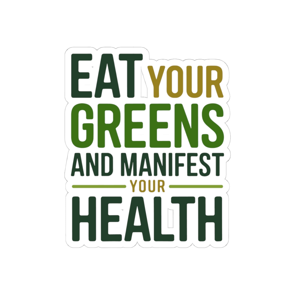 Naturopath Manifestation Sticker - Greens and Wellness Vinyl Decal for Naturopaths, Holistic Nutritionists