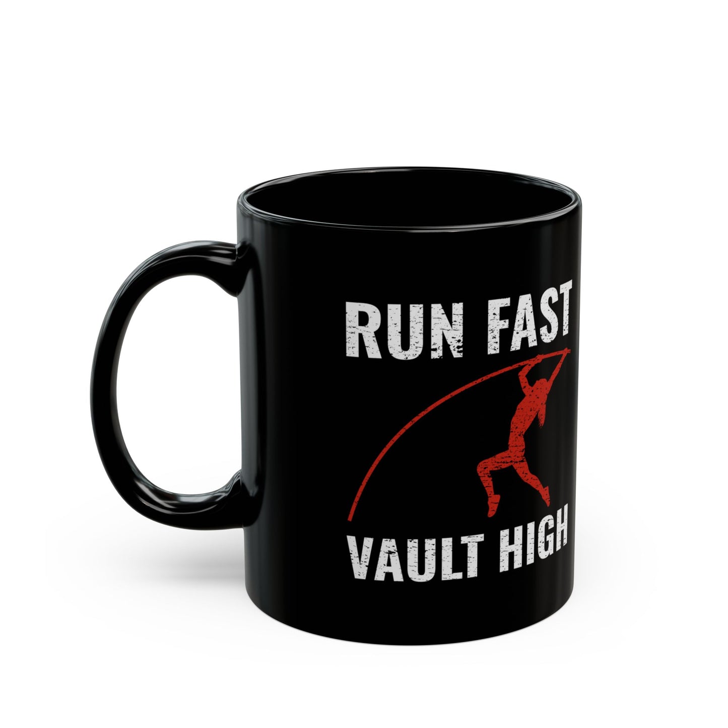 Pole Vault Mug Black – Track Vault Cup for Athletes and Sports Lovers 11 oz