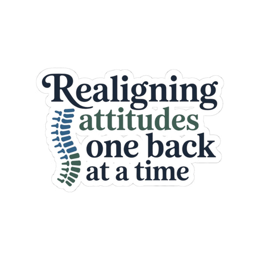 Attitude Alignment Sticker - Chiropractic Care Vinyl Decal for Chiropractors, Doctors of Chiropractic