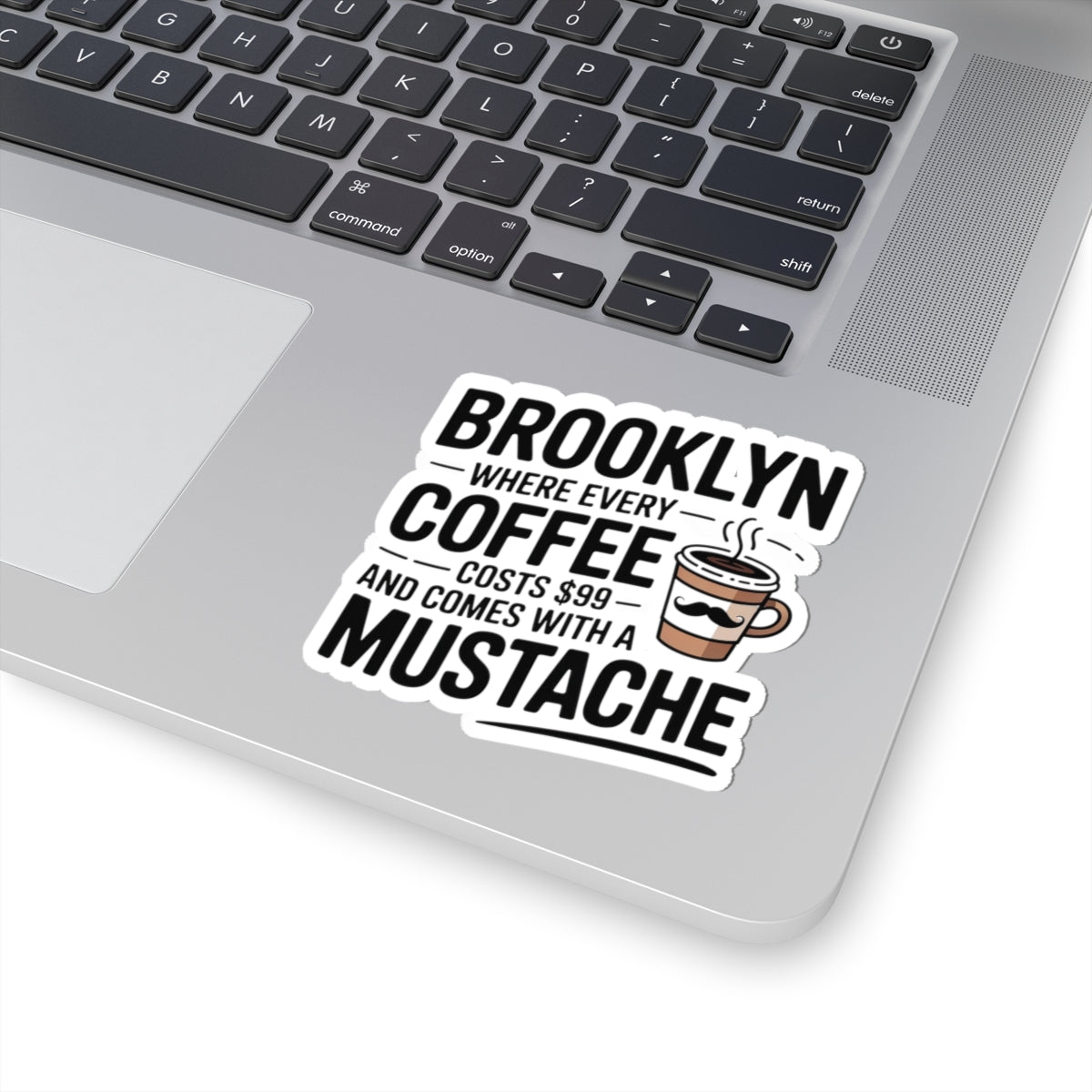 Brooklyn Hipster Sticker - Artisanal Coffee Humor Vinyl Decal for Pour-Over Purists