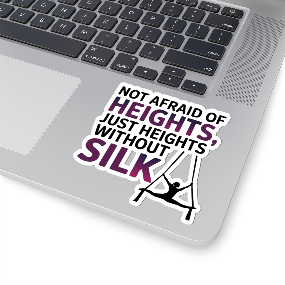 Aerial Silk Sticker – Funny Heights Quote Decal for Aerialists Aerial Hammock Performers and Circus Arts Athletes
