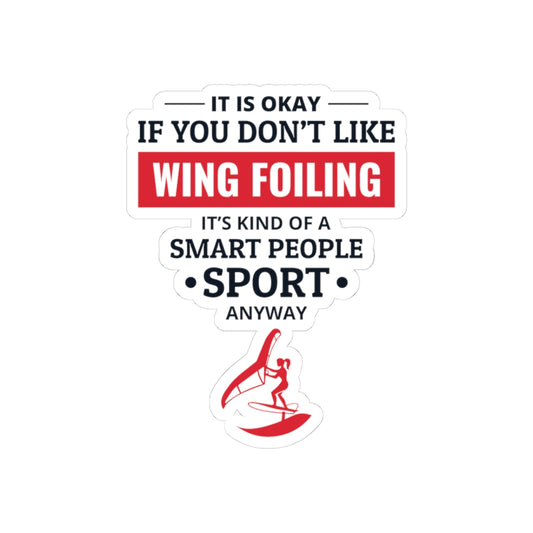 Funny Wing Foiling Sticker - Vinyl Decal for Water Sport & Humor Lovers
