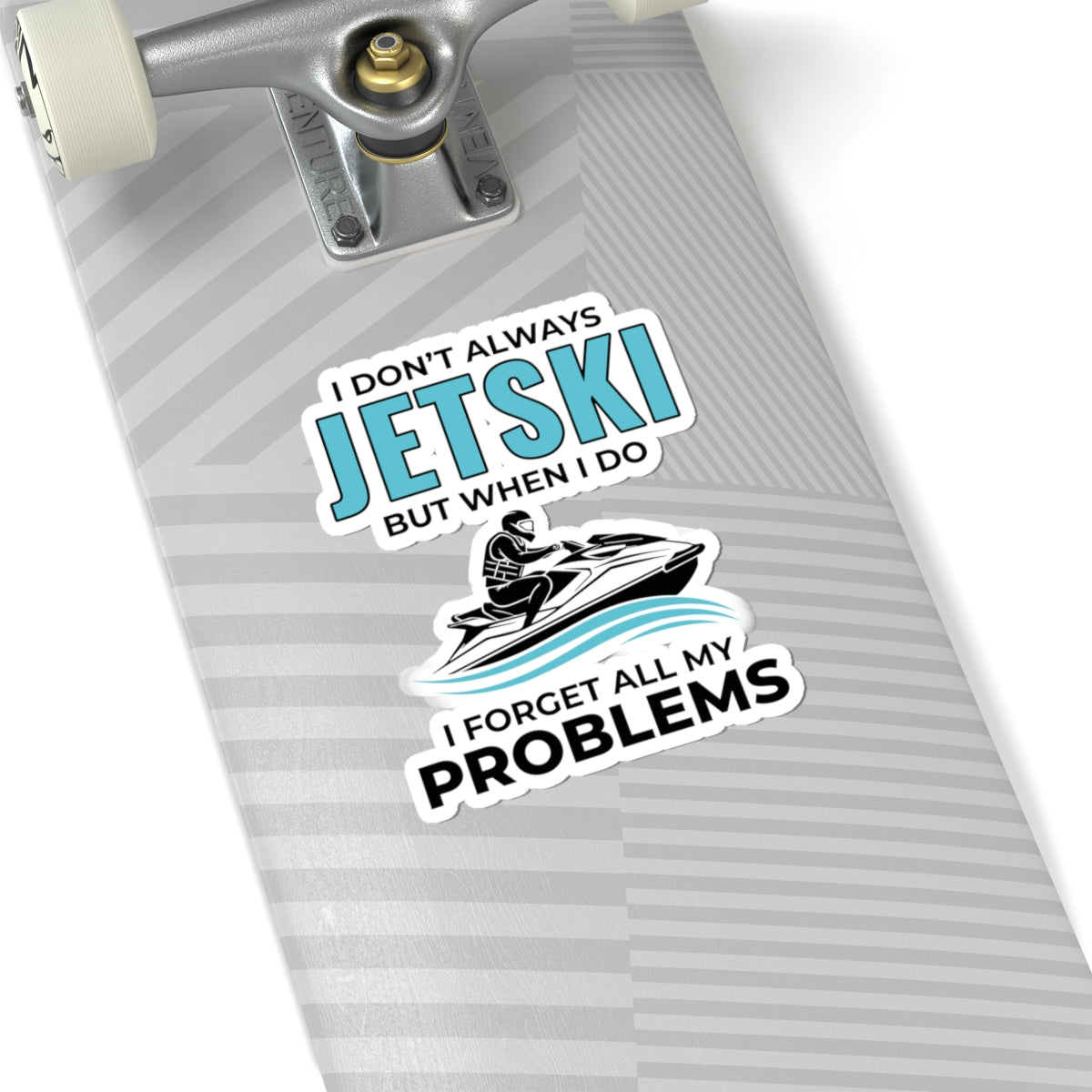 Relaxing Jet Ski Sticker - Stress-Free PWC Vinyl Decal for Water Sports Enthusiasts & Boat Owners