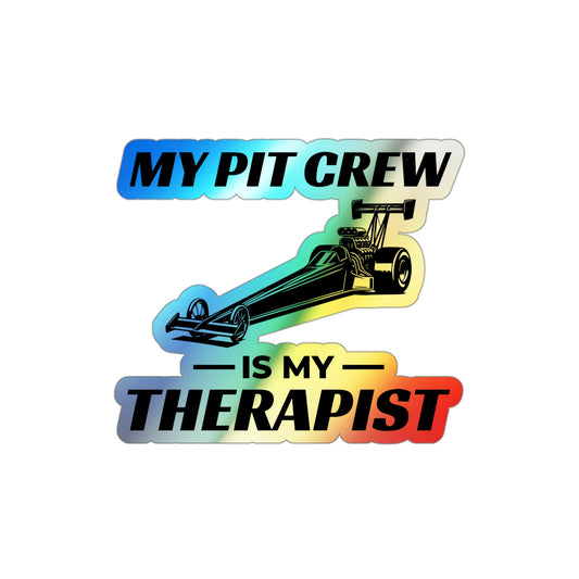 Dragster Drag Racing Holographic Sticker Vinyl – Funny Pit Crew Car Decal for Race Team Fans