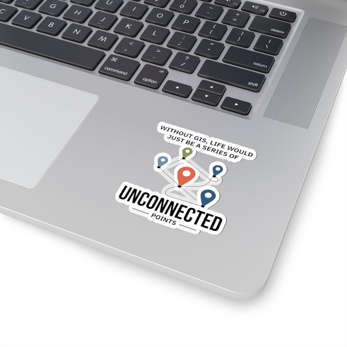 "GIS Life Sticker - Connected Points Vinyl Decal for Mappers & Data Analysts"