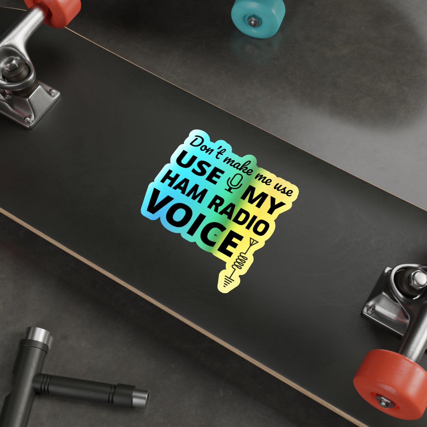 Amateur Ham Radio Operator Stickers Holographic Vinyl Decal - Call Signs & QSOs for Radio Veterans