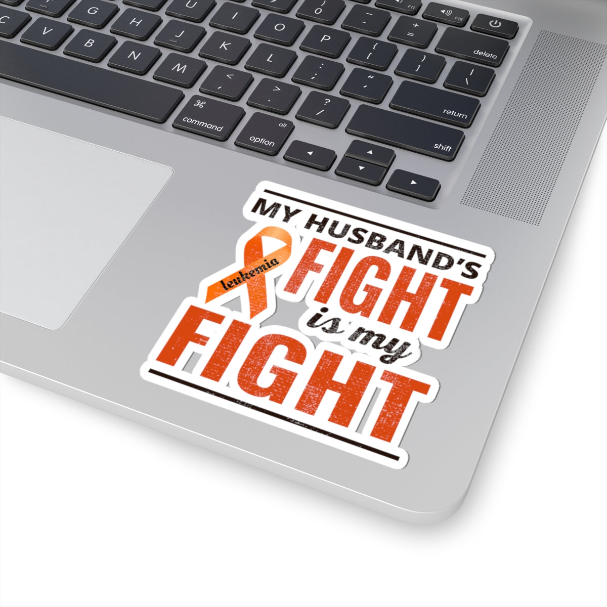 Empowering Leukemia Awareness Sticker - Orange Ribbon Vinyl Decal for Wives, Families, and Caregivers