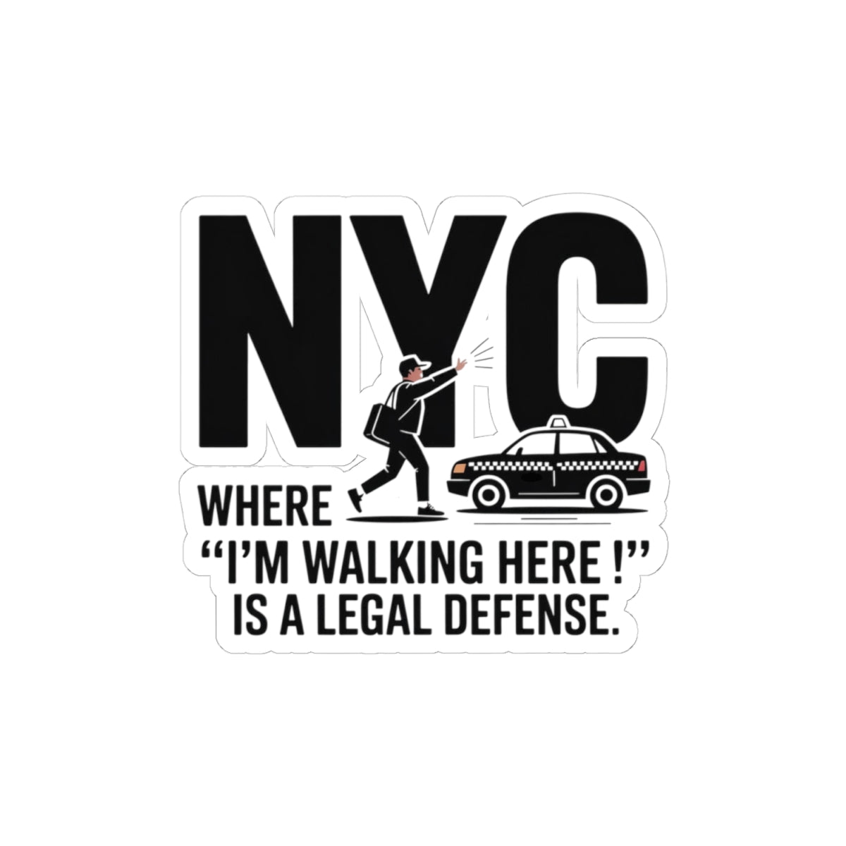 Edgy New York Sticker - Urban Attitude Vinyl Decal for City Lovers & Proud New Yorkers