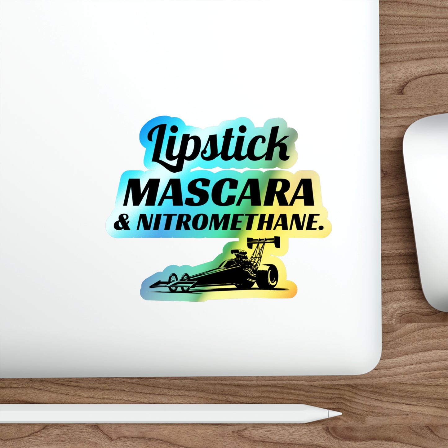 Dragster Drag Racing Girl Holografische Aufkleber Vinyl - Nitro &amp; Speed ​​Aufkleber für Motorsport-Damen