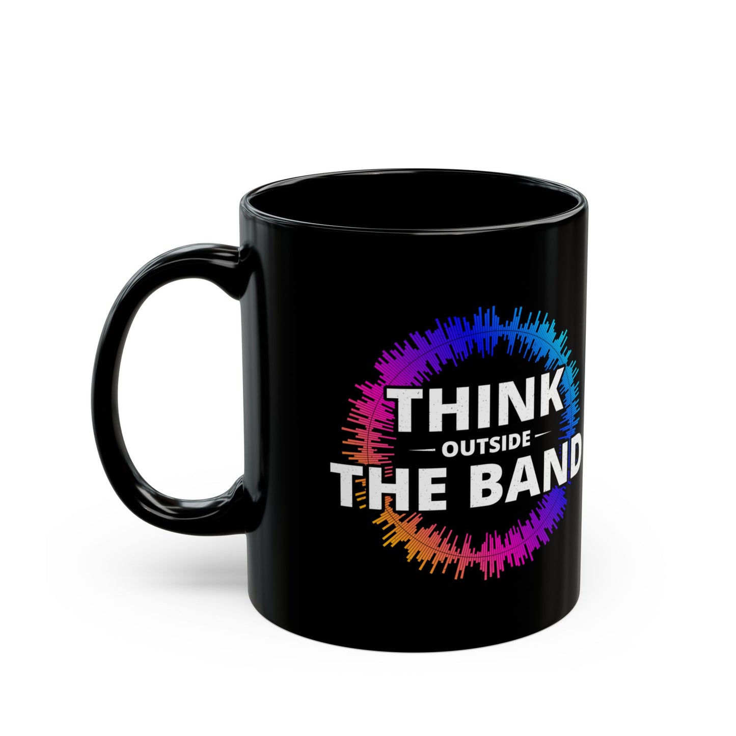 "Amateur Ham Radio Operator Mug - Think Outside the Band for Hams & RF Engineers 11 oz"