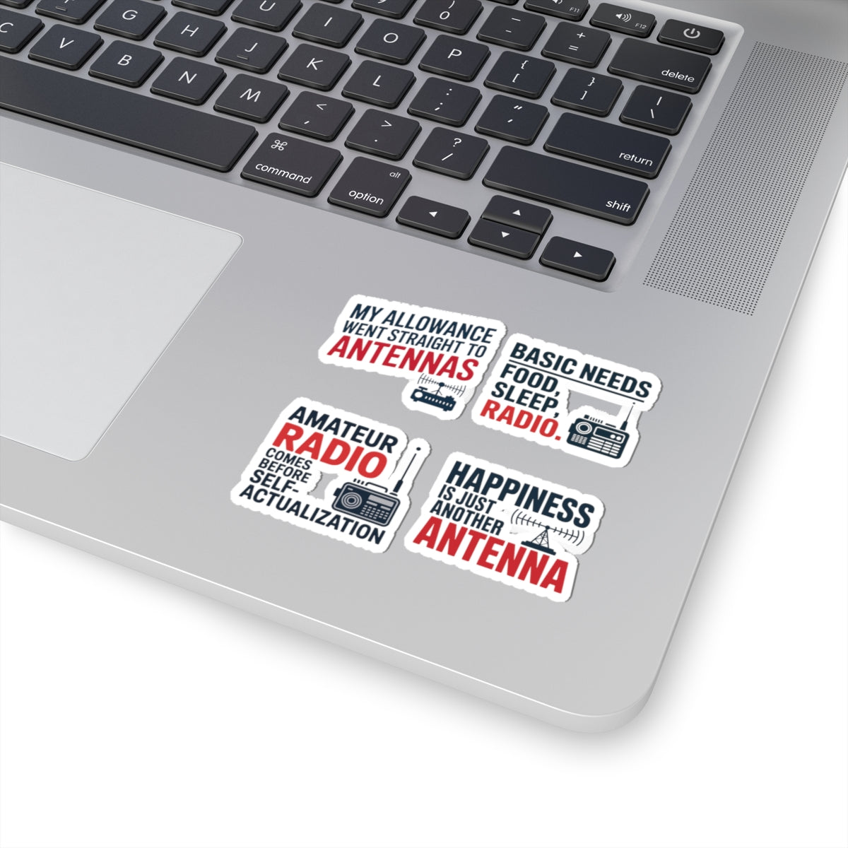 Ham Radio Sticker Pack – 4 PCS Funny Antenna Quote Decal Set for Ham Radio Operators & Amateur Radio Enthusiasts