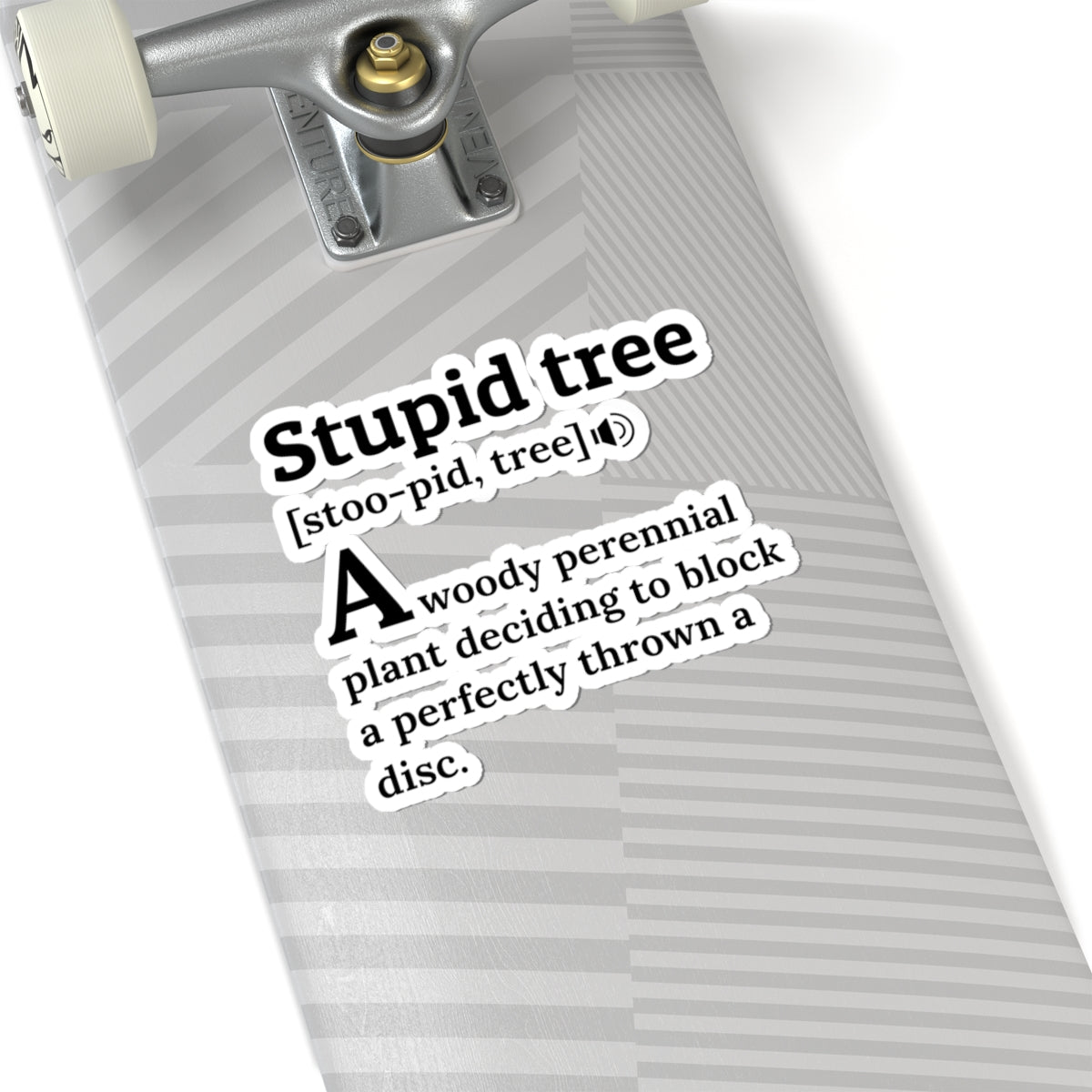 Stupid Tree Disc Golf Sticker - Obstacle Humor Vinyl Decal for Players & Course Enthusiasts