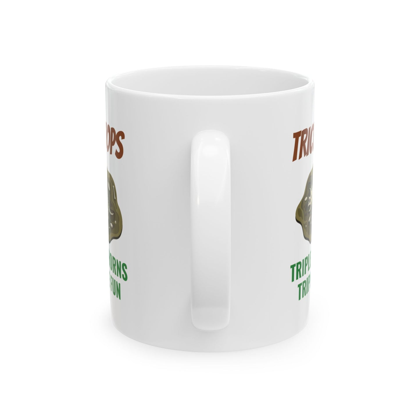 Taza con fósil de dinosaurio para amantes de la paleontología con diseño de esqueleto de triceratops 
