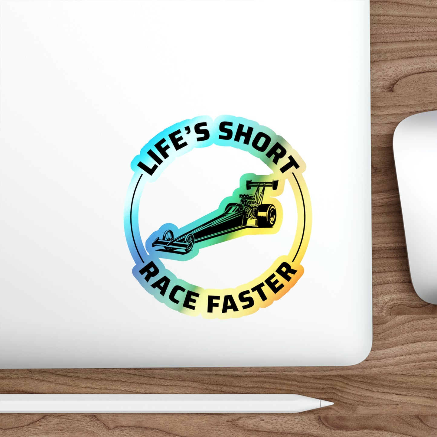 Dragster Drag Racing Holografische Aufkleber Vinyl – Lustiger Rennwagen-Aufkleber für Track Day-Fans