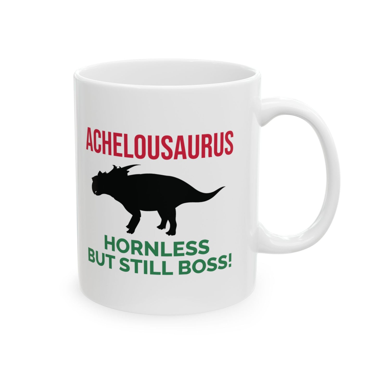Dinosaur Fossil Mug - Achelousaurus, Boss - Dino Humor Gift