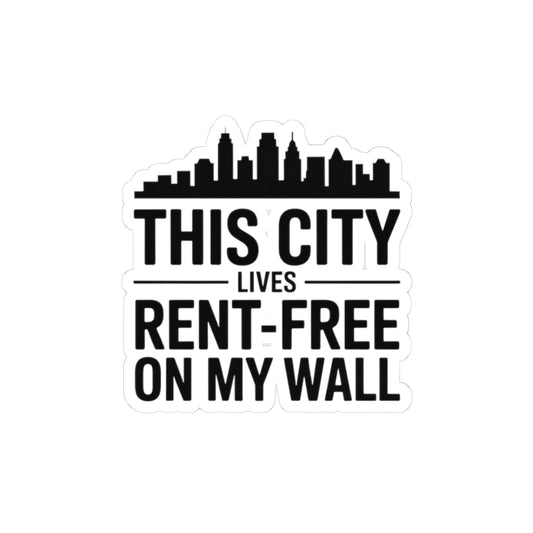 City Map Art Sticker - Urban Skyline Decal for Travelers and City Lovers