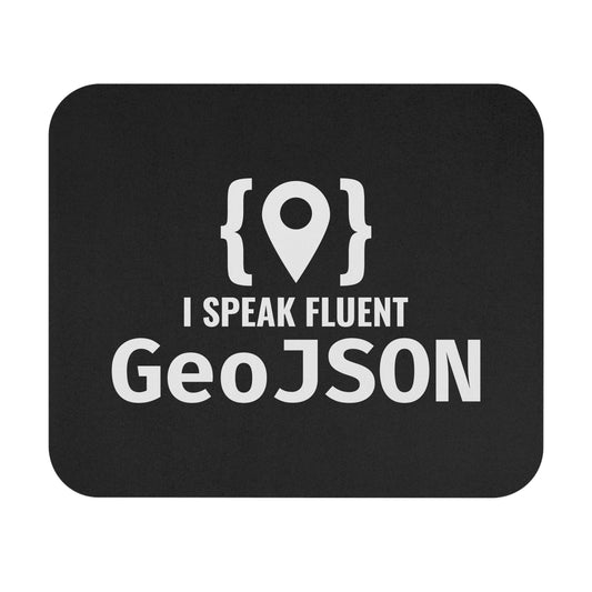 Funny GeoJSON Developer Mouse Pad - Geeky Programming Office Mousepad Non-Slip Rubber Base for GIS Coders & Engineers