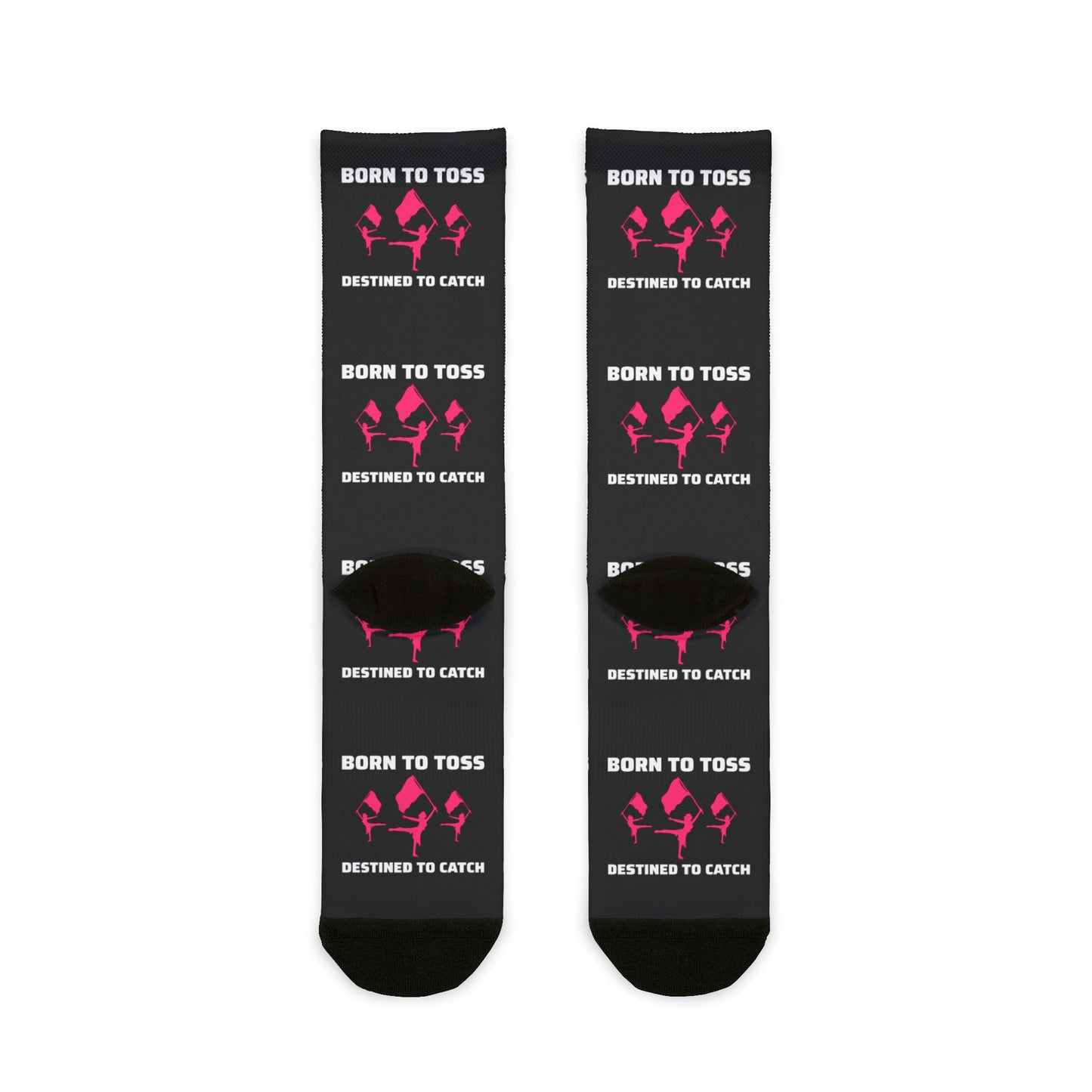 Color Guard Socks – Ideal for Performers & Marching Teams, "Born to Toss, Destined to Catch"