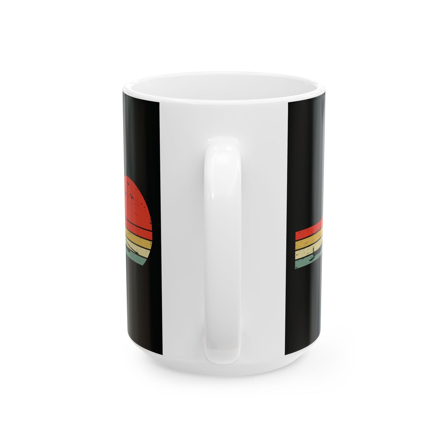 Rowing Mug Retro Sunset Sculler Water Sport Enthusiast Cup