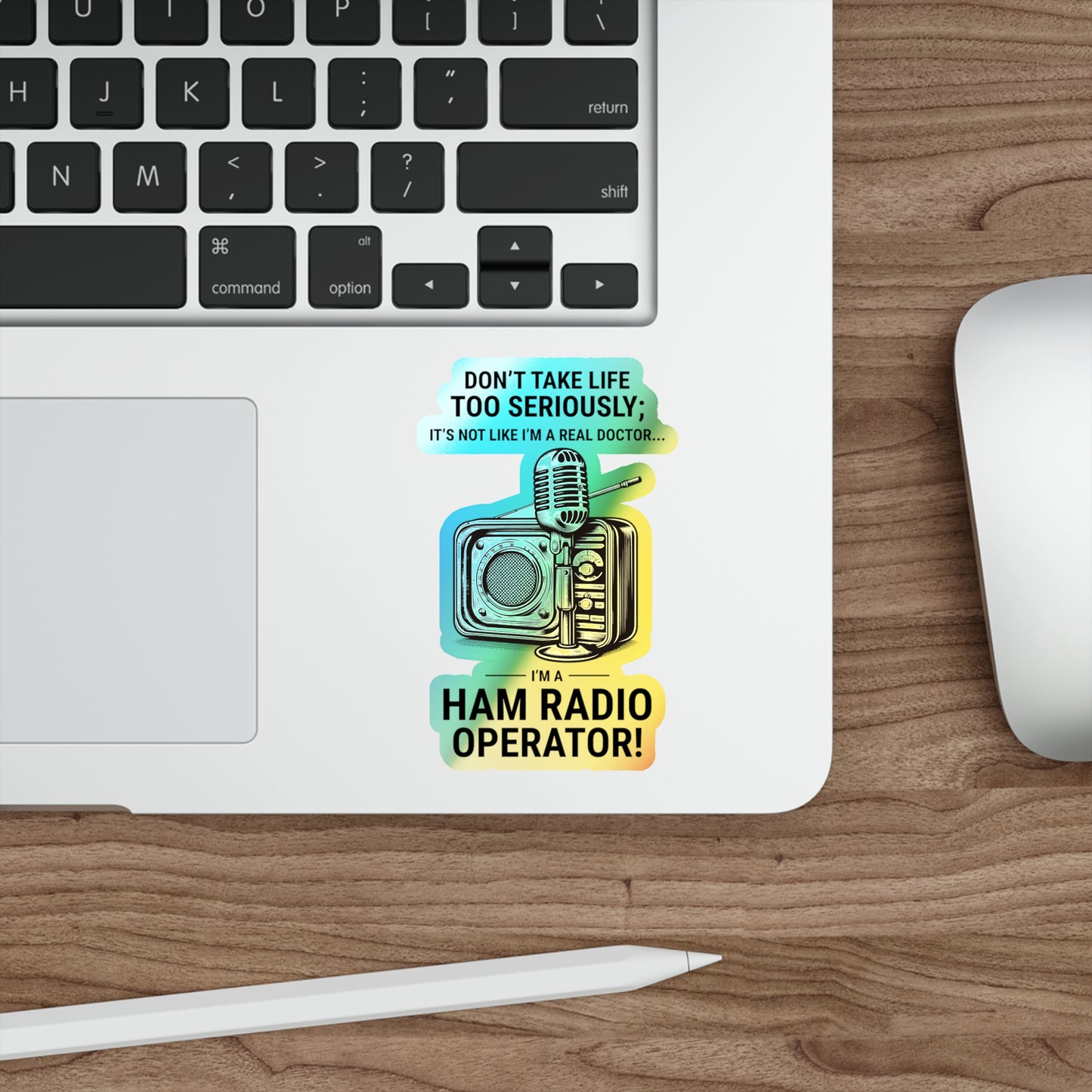 Amateur Ham Radio Operator Stickers Holographic Vinyl Decal - Lighthearted QSO & Radio Humor