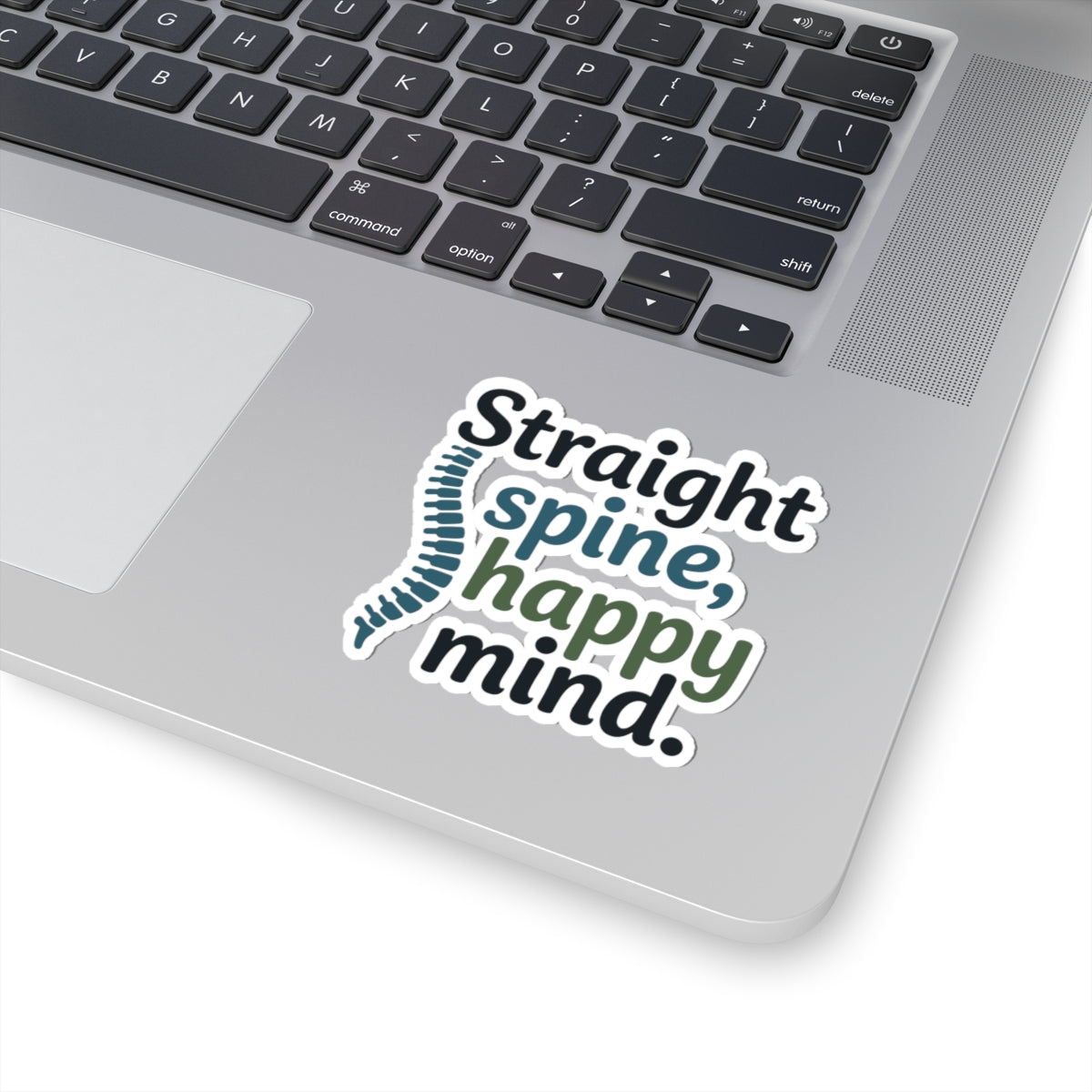 Happy Spine Sticker - Inspirational Chiropractor Vinyl Decal for Spine Health and Wellness