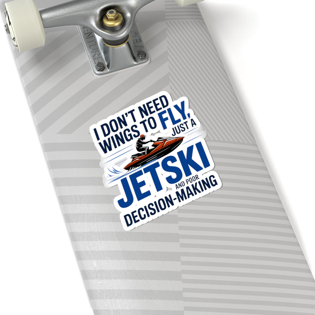 Jet Ski Passion Sticker - Wings to Fly Vinyl Decal for PWC Riders & Water Sports Enthusiasts