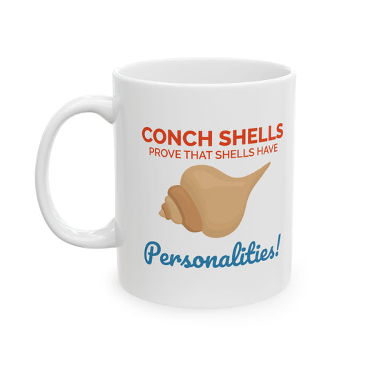 Conch Shell Mug for Shell Collectors and Marine Biologists