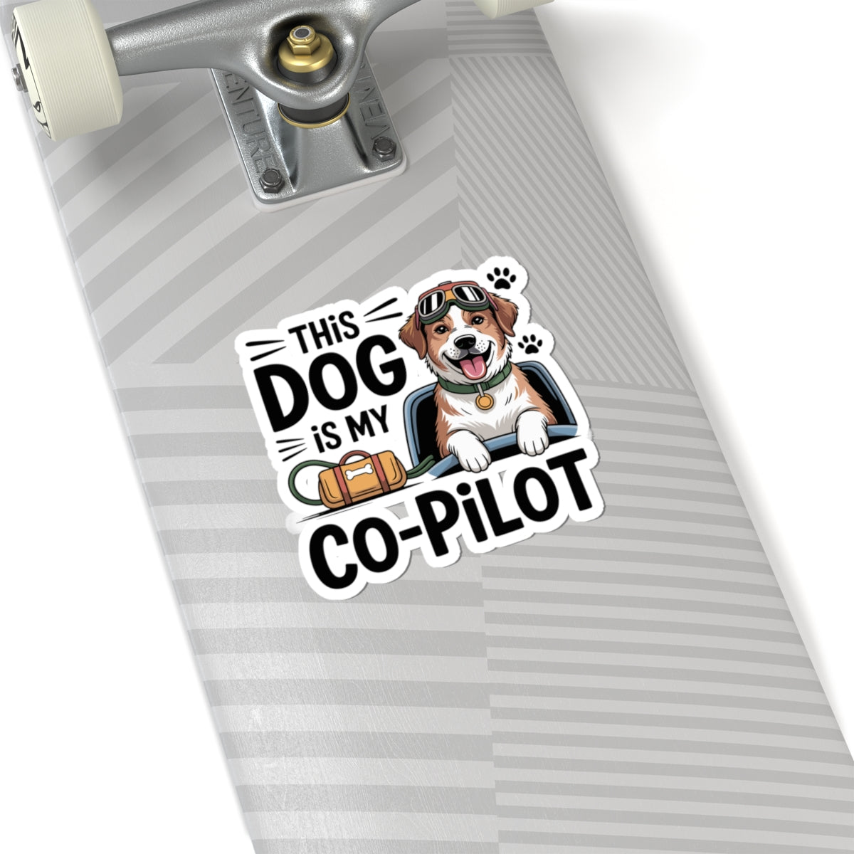 Funny Dog Training Sticker - Pet Co-Pilot Humor Vinyl Decal for Puppy Parents Animal Lovers Travel Enthusiasts