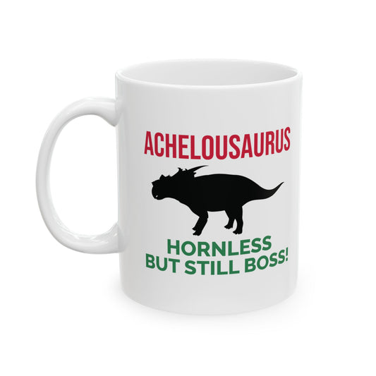 Dinosaur Fossil Mug - Achelousaurus, Boss - Dino Humor Gift