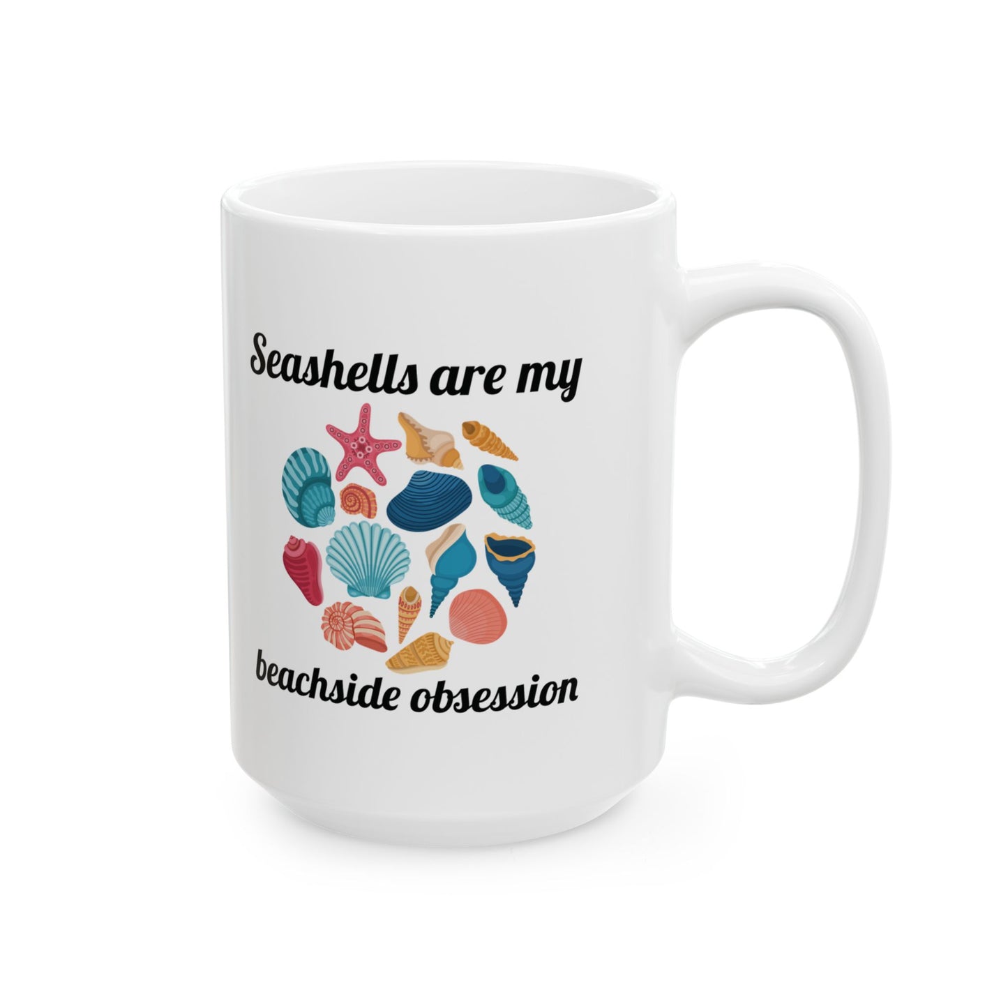Seashells Collector Mug, Beach Obsession, Ocean Lover