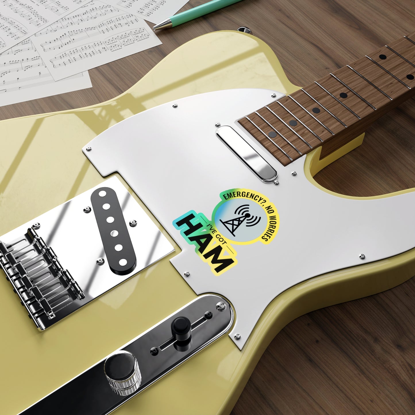 Amateur Ham Radio Operator Stickers Holographic Vinyl Decal - Morse Code & DXing