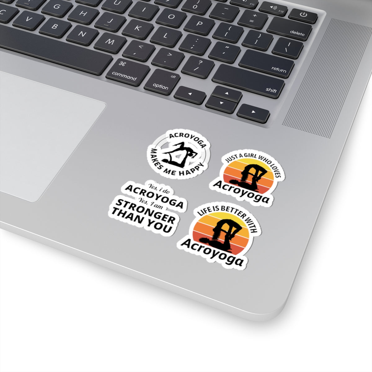 Acroyoga Sticker Pack – 4 PCS Funny Stronger Than You Life Is Better Decal Set for Women Yoga Practitioners