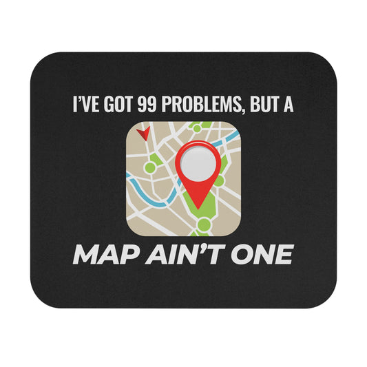 Funny Map Mouse Pad - GPS Location Navigator Non-Slip Rubber Base for Travelers & Geographers