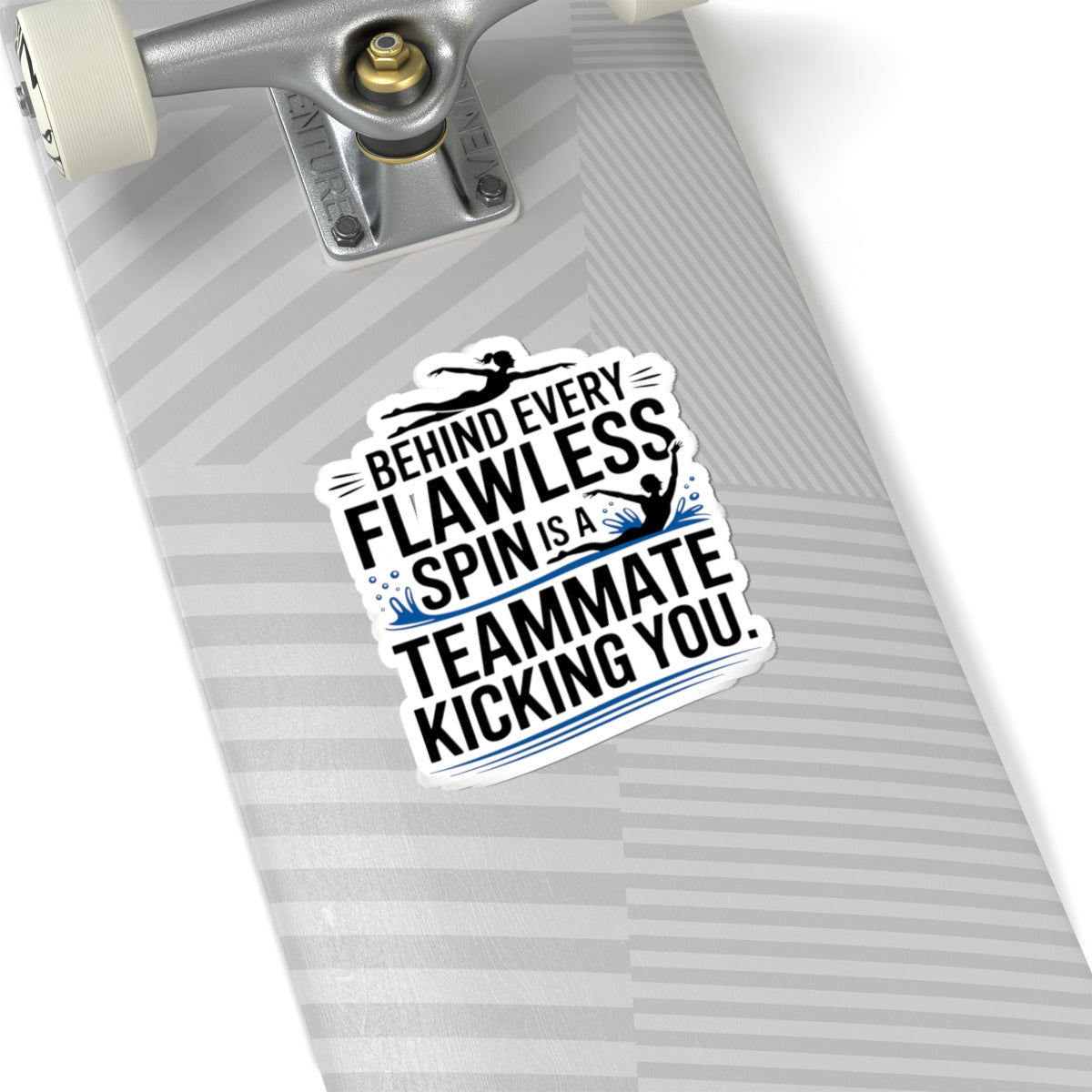 Humorous Synchronized Swimming Sticker - Teamwork Kicks Vinyl Decal for Squads