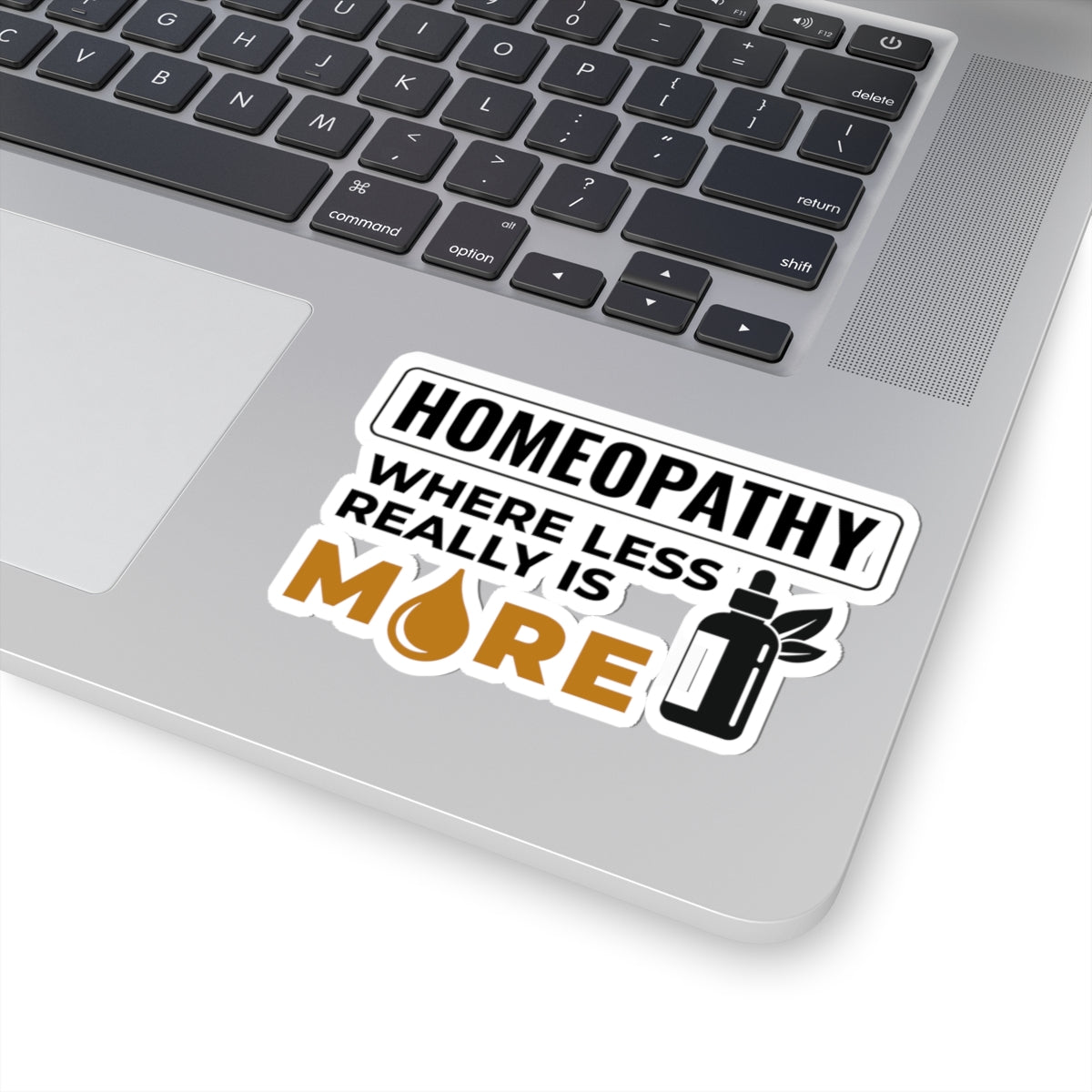 Homeopathy Philosophy Sticker - Less Is More Vinyl Decal for Homeopaths, Minimalist Medicine Fans