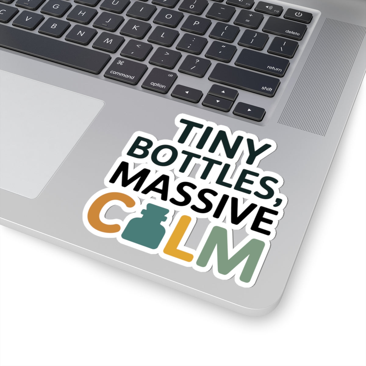 Homeopathy Power Sticker - Tiny Bottle Calm Vinyl Decal for Homeopaths, Natural Anxiety Relief