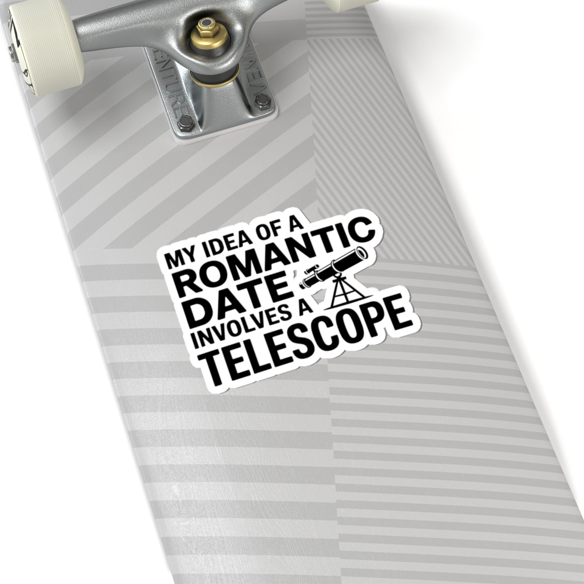 Astronomy Date Sticker - Telescope Romance Vinyl Decal for Star-Crossed Lovers