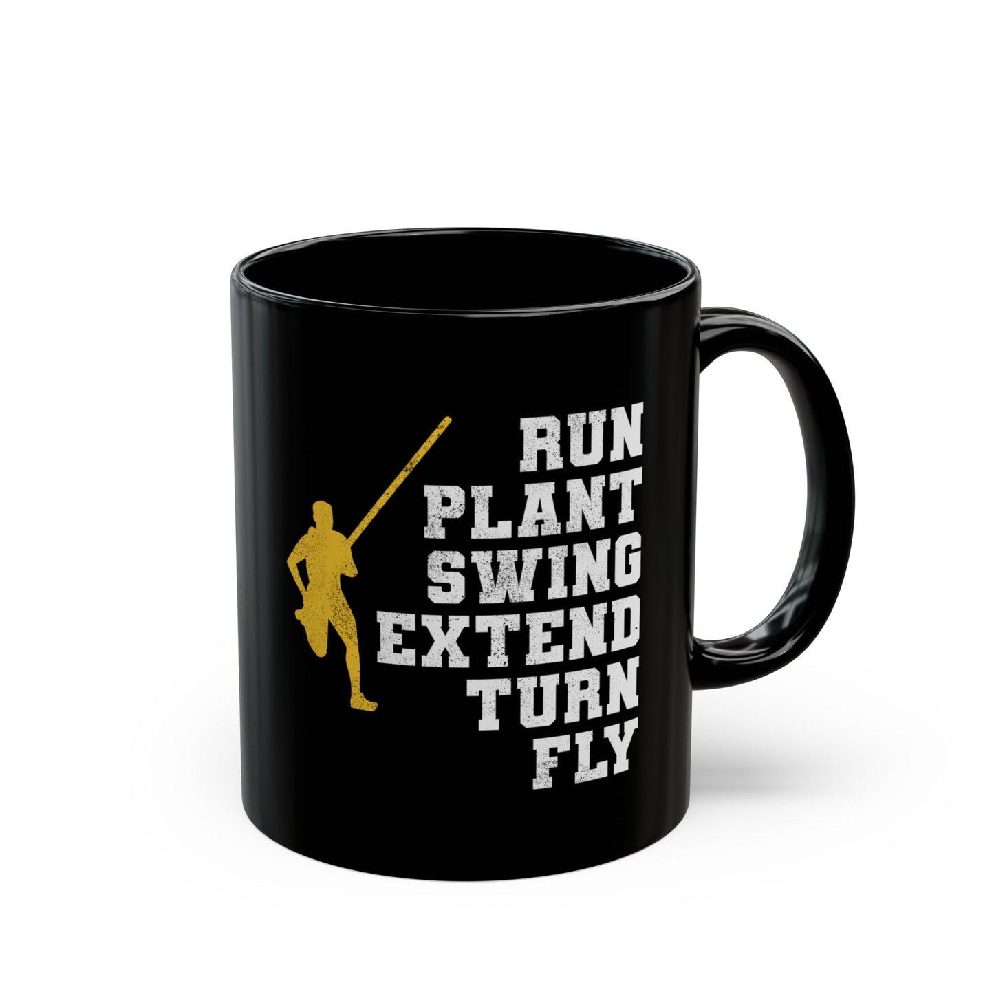 Pole Vault Mug Black – Training Phases Gift for Vaulter Athletes Track Coaches