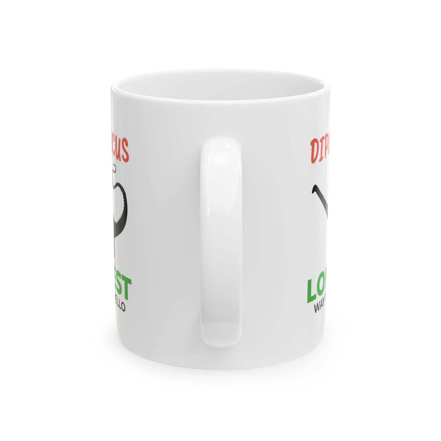 Dinosaur Fossil Mug for Sauropod Enthusiasts Diplodocus Silhouette Design