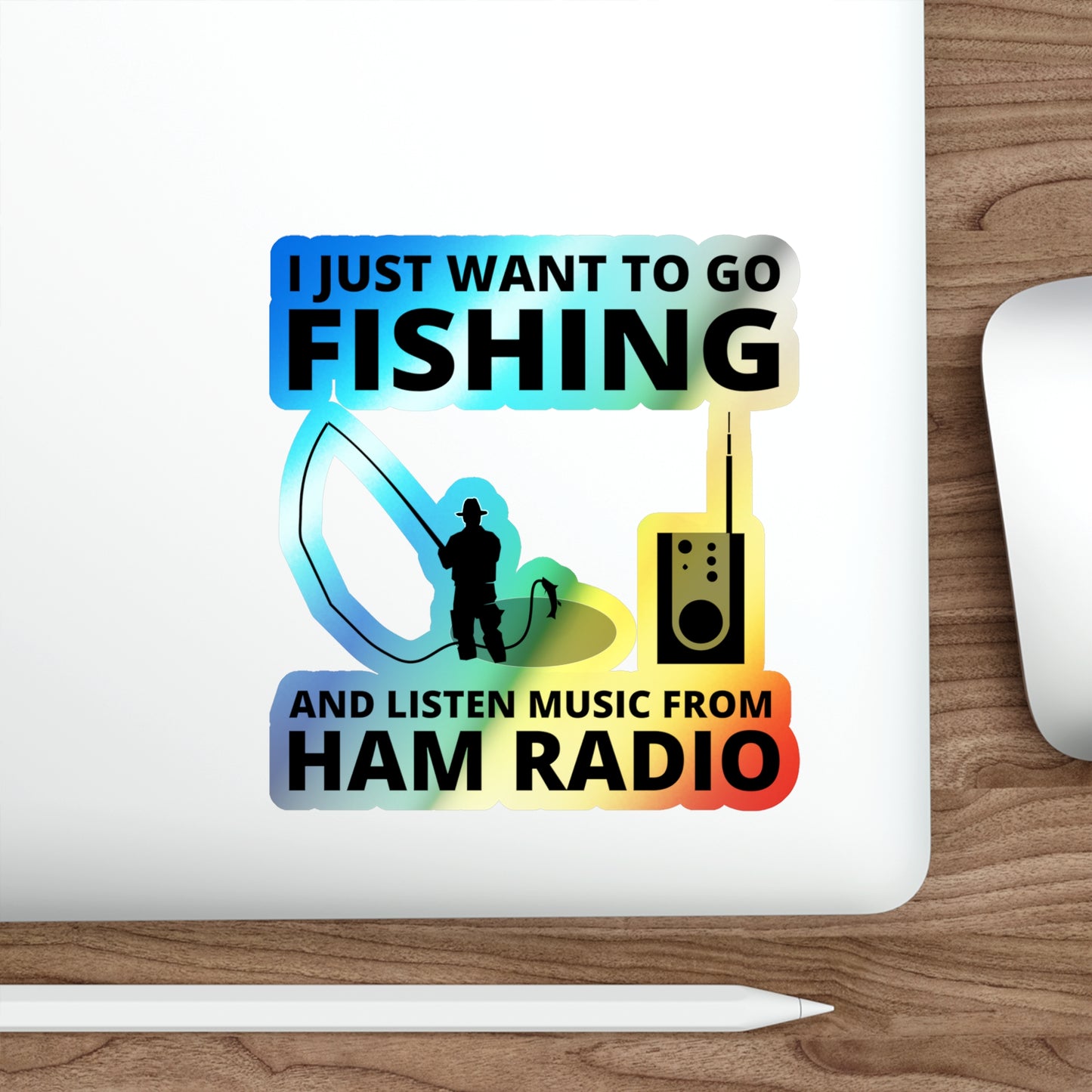 Amateur Ham Radio Operator Stickers Holographic Vinyl Decal - Shortwave Music & Outdoor Enthusiasts