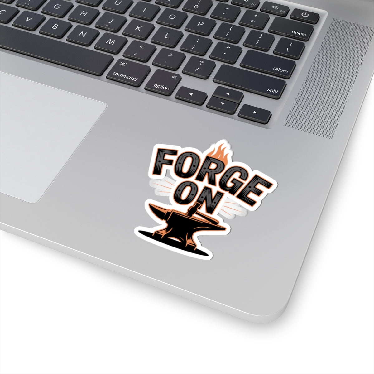Blacksmith Forge Sticker – Bold Anvil Hammer Flame Decal for Ironworkers Metal Craft Hobbyists Smiths