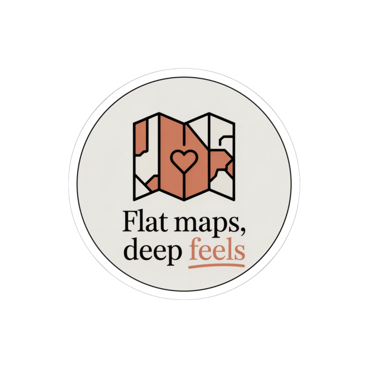 Cartography Feelings Sticker - Minimalist Map Quote Decal for Travel Lovers