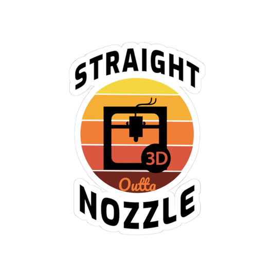 3D Printer Sticker – Witty Retro Nozzle Decal for FDM Hobbyists Makers and Printing Enthusiasts