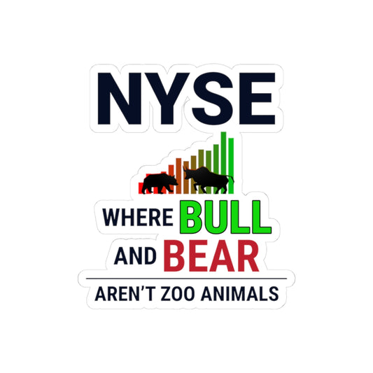 Stock Market New York Sticker - NYSE Wall Street Vinyl Decal for Traders and Finance Professionals