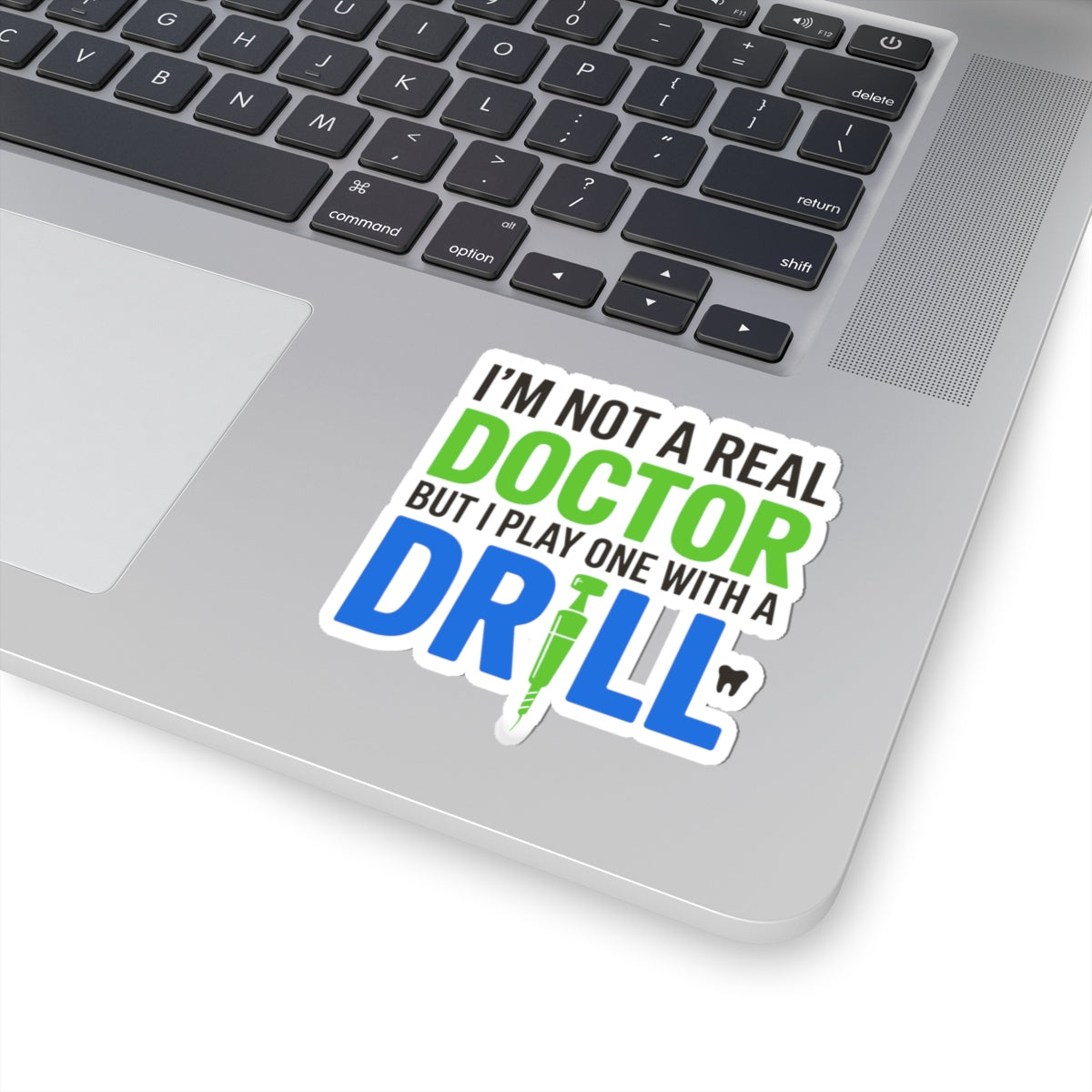 Dental Drill Sticker - Funny Dentist Vinyl Decal for Oral Surgeons