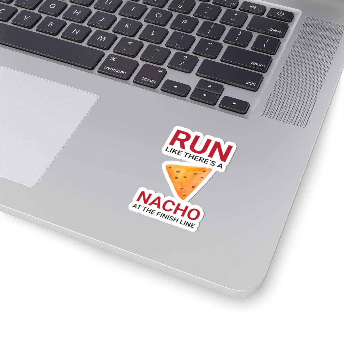 Nacho Run Sticker - Funny Racing Vinyl Decal for Runners & Food Enthusiasts